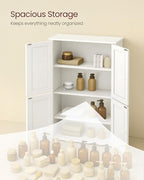 VASAGLE Floor Storage Cabinet, 2 Adjustable Shelves, 4 Doors,42.7" H - Image 4