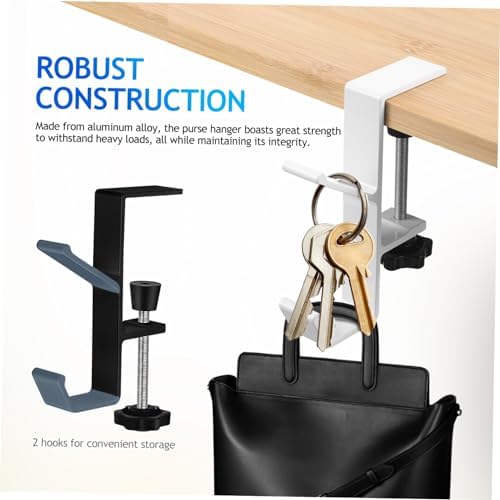 Baluue 8pcs Safety Purse Hook Schoolbag Hook for Desk Desk Backpack Holder Construction Space Management - Image 5