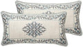 ISAENNE Designer Linen Throw Pillow Cover,Set of 2,20"x12"-Segerman A by Isaennehomedecoration