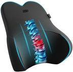 Skechers Air-Cooled & Memory Foam Lumbar Pillow,Lumbar Support Pillow for Office,Chair Lower Back Pain Relief Lumbar Pillow,Ergonomic Design Back Support Pillow for Office Chair,Car,Home,Travel,Black by Unknown