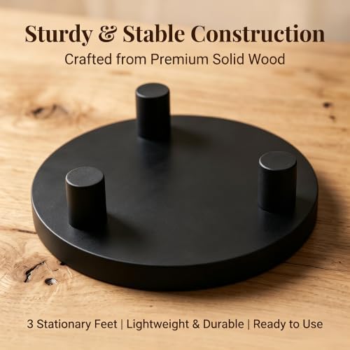 6 PCS 5/6/8 Inch Wooden Risers for Display Wood Pedestal Stand (Black) - Image 4
