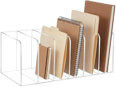 Suzile Clear Acrylic Magazine File Holder, Classic, 10.5 x 6.9 x 6.3 Inch by Suzile