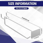 Zonon 50 Pack 8 Inch Metal Scan Hooks with Label Holder for 1/4" Pegboard - Image 2