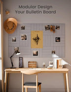 Fluxynara Felt Bulletin Board & Cork Board Alternative, Soft Gray - Image 5