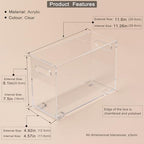 Crystal Clear Acrylic Magazine Holder,Space Saving Magazine Rack, Book Basket, Storage Organizer Bin for Living Room, Bathroom, Home Office, Newspapers - Image 2