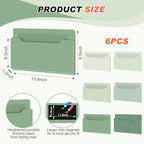 Fuutreo Magnetic Wall File Holder,6pcs,Sage Green,Horizontal-large - Image 2
