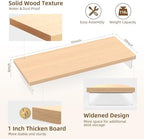 Monitor Stand Riser, 25x10 in Wood & Acrylic Computer Desk Organizer Shelf - Image 4