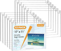 MaxGear Acrylic Wall Mount Sign Holder, 11 x 17 Landscape, 12 Pack by MaxGear