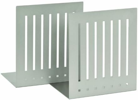 STEELMASTER Heavy Duty 10-Inch Steel Bookends, 1 Pair, Silver (241100050) - Image 4