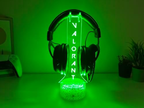 Personalized LED Headphone Stand, Custom Gamertag Headset Holder with Name, RGB Gamer Light Sign, Streamer Headphone Stand, Gaming Desk Accessory, Gamer Room Decor Gift - Image 3