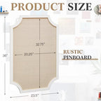 Wonderjune Linen Display Pinboard, Scalloped, 24'' X 36", Bright White - Image 3
