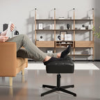 VECELO Under Desk Footrest, PU Ergonomic Foot Rest with Comfort Padding, Height Adjustable for Relieving Leg Pain, Stiffness, and etc, Black - Image 7