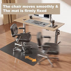 [Thickened to 2.0mm] 40"x 50" Office Chair Mat for Hardwood, Vinyl Computer Floor Mat, Anti-Slip Desk Mats for Hardwood, Easy to Clean Office Chair Floor Protector, Durable Rolling Chair Mat - Image 5