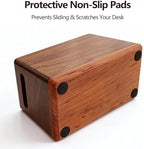 Solid Black Walnut Dual Slot wood Pen Holder for Desk - Image 6