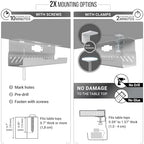 Under Desk Cable Management Tray no Drill – Wire Management - Cord Organizer – Huge Load Capacity – Under Desk Cable Tray no Drill (White, 2 Pieces Set) - Image 3