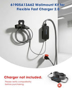 Wall Mount Organizer Kit for BMW Flexible Fast Charger 2.0, 3-Piece Garage Charger Holder with Cable Management, PETG + Metal Support, Charger Not Included - Image 2