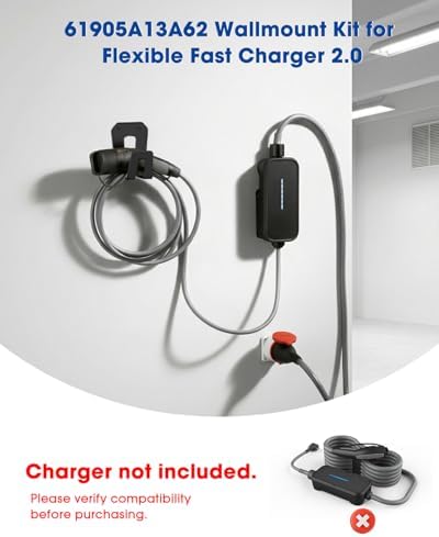 Wall Mount Organizer Kit for BMW Flexible Fast Charger 2.0, 3-Piece Garage Charger Holder with Cable Management, PETG + Metal Support, Charger Not Included - Image 2
