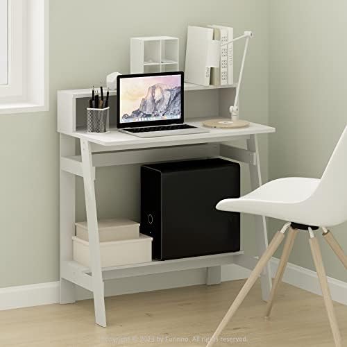 Furinno Simplistic A Frame Computer Desk, Regular, White - Image 2