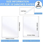 Sherr 2 Pcs 18 x 24 Inches Rigid Print Protectors Clear Hard Plastic Sheet Protectors Poster Sleeves for Protect Store and Display Photographs, Prints and Documents - Image 2