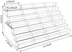 Vevitts Acrylic Business Card Holder for Desk Multiple Business Card Holders 28 Slot 7 Tier Large Business Card Organizer Business Card Display Rack Clear Plastic Business Card Stand for Home Office - Image 2