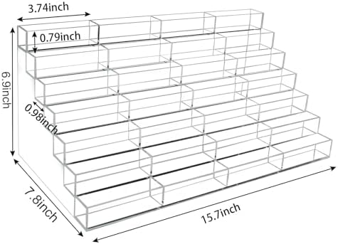 Vevitts Acrylic Business Card Holder for Desk Multiple Business Card Holders 28 Slot 7 Tier Large Business Card Organizer Business Card Display Rack Clear Plastic Business Card Stand for Home Office - Image 2