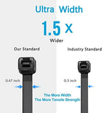 Large Zip Ties Heavy Duty Outdoor 48 inch (125 Pack), Heavy Duty Zip Ties 250 lbs, Black, LOCKLOCK - Image 3