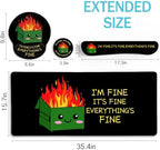 Blusabaca Dumpster on Fire Mouse Pad, Funny Cute Desk Mat Accessories Decor - Image 4
