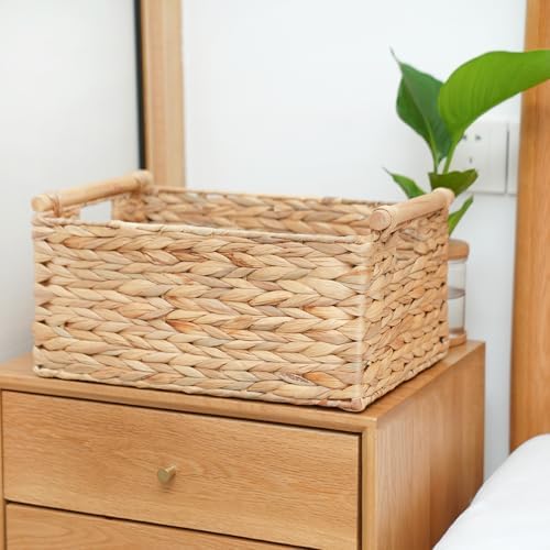KINGWILLOW Large Storage Baskets, Rustic Decor Small Desk Basket - Image 5