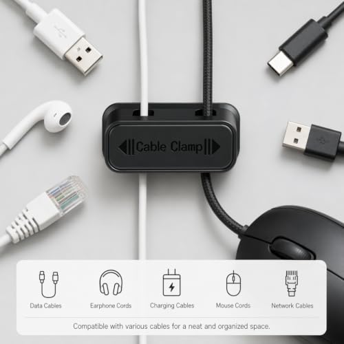 DC 5-in-1 Under Desk Cable Management Kit - Cord Organizer - Image 7
