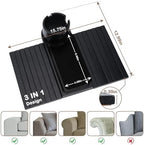 Couch Cup Holder for Armrests Over 4.9" Wide with 360° Phone Stand Black - Image 3