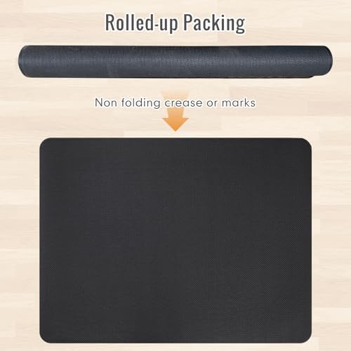 Office Chair Mat for Hard Floors,48"x55" Anti-Slip Waterproof Hardwood Floor Chair Mat,Heavy Duty Floor Protector Rolling Chairs for Home Office(Black) - Image 6