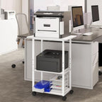 MARTY 3 Tier Large Printer Stand, Mobile Printer Table, Adjustable Shelf - Image 2