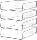 Stackable Paper Trays, 4 Tier Desk File Organizer, Document Letter Tray for Office Supplies, Magazine by Lunmore