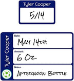 Name Bubbles - Reusable Baby Bottle Labels for Daycare (20 Labels) - Kids Washable Name Tags for Bottles, Sippy Cups, & Snack Containers, Waterproof, Baby Name Stickers, Write-On (Soccerball) by NameBubbles