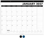 PAPERAGE 2027 Calendar, 12 Months (January 2027 - December 2027), Large (17 in x 22 in), Minimalist Wall and Desk Calendar with Monthly Views, Yearly Plans & Notes Section – Black by PAPERAGE