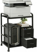 Printer Stand with Storage by Zexvida