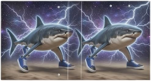 ALAZA Tralalero Tralala Meme Italian Brainrot Shark 3 3 Ring Binder 1.5 Inch Three Ring Office Binders w/clipboard & 3 Pockets, Hold 200 Sheets, 2 pcs - Image 2