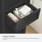 Iwell 66.9" Tall Bathroom Storage Cabinet with 2 Doors & 1 Drawer - Image 5