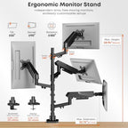 PUTORSEN Quad Monitor Stand, Gas Spring Monitor Mount for 17-40” Screens - Image 6