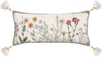 ISAENNE Designer Vintage Linen Throw Pillow Cover,28"x12"-Serenity D by Isaennehomedecoration