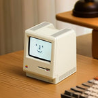 UNEEDE Maclock Retro Desk Clock, 1984 W-8 Computer Inspired Pixel Display Rechargeable Desk Clock, Multi-Alarm, Calendar, Temperature, Dimmable, Unique Retro Tech Gift for Office Bedroom Night Light - Image 7