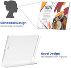 Acrylic Sign Holder 8.5 x 11 Horizontal , Clear Plastic Display Stand for Tabletop, Acrylic Stands for Flyers, Table Paper Holder, Vertical Sign Holder 8.5x11 for Restaurants, Office and School (Slant 6 Pack 11x8.5) - Image 6