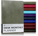 Gallery Leather Desk Monthly Planner 2026-2027 Acadia Cactus by GalleryLeather