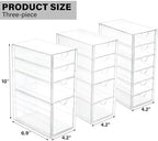Prsildan 15 Drawers Teacher Toolbox Acrylic Containers, Set of 3 - Image 3