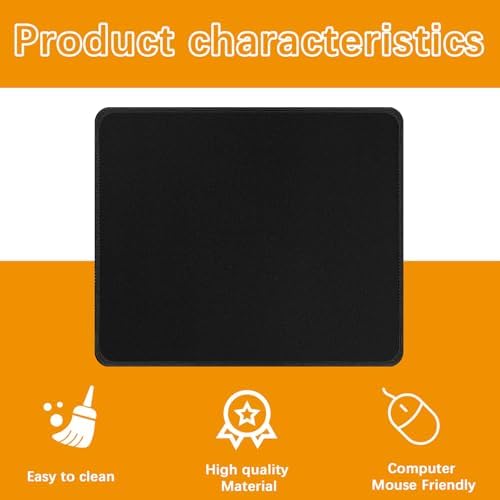 30 Pack Black Mouse pad Bulk with Stitched Edge,10.2x8.3inches 3mm Thickness Premium Textured Non-Slip Rubber Base Washable for Office and Home Use - Image 6