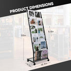Floor-Standing Magazine Rack 6-Layer with Wheels, Brochure Display Stand for Exhibitions, Office, and Any Organization Requiring Information Display - Image 2