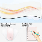 Desk Mat with Wireless Charging, White Mouse Pad with Wireless Charger, Desk Pad Matt for Desktop, Mousepad Gaming Large Mouse Pad, Leather Compute for Keyboard and Mouse, 32" x 16" - Image 4