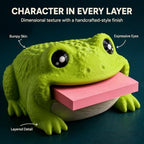Note Toad - Desk Organizer & Note Holder, 3D Printed Frog Sticky Memo Block Dispenser with Pen Rest, 3 Reusable Stencils and Top Reminder Slot for Office Workspace, Reception Counter and Lover Gift - Image 5
