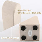 Koville African Natural Marble Bookends for Shelves, 7lbs Heavy-Duty Marble Book Holders, Decorative Book Ends, Bookshelf Apartment Decor for Normal Books/CD/Video Games - Image 5