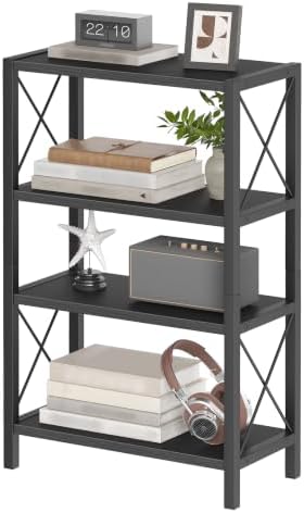 HOOBRO Desk Shelf, 4 Tier Stackable Desktop Bookshelf, Small Bookcase by HOOBRO